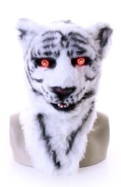 Witte tijger plushe masker