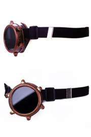 Steampunkbril monocle goudkleurig