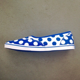 Vans Blue/White Polkadot Size 40