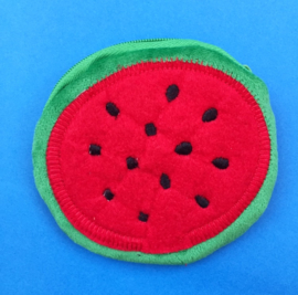 Round Red Watermelon Fruit Coin Wallet