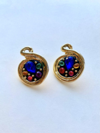 vintage gold 80s clip on