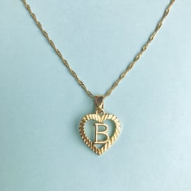 Gold Letter Initial Necklace