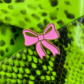 Pink Ribbon Bow Pin