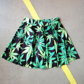 Weed print skirt