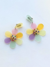 colorful flower clip on