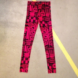 Fuchsia Tribal Print Leggings