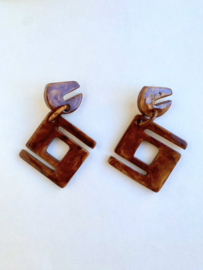 brown vintage earrings