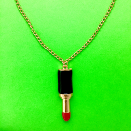 Lipstick Gold Long Necklace