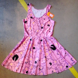 Pink Adventure Time Cartoon Skaterdress