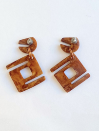 brown vintage earrings