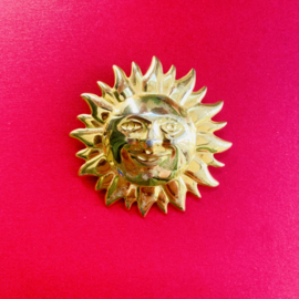 Gold Sun Scarf brooch