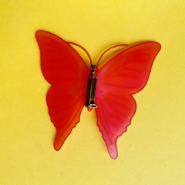 Red butterfly brooch