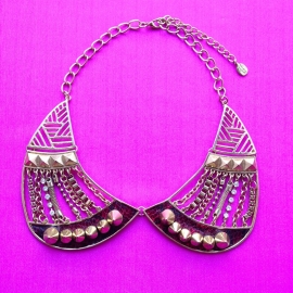 Studded Collar Gold Necklace