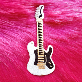 White Guitar Badge