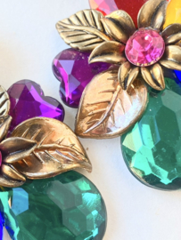 vintage flower 80s earrings