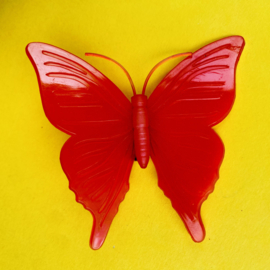 Red butterfly brooch