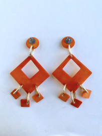 orange vintage earrings