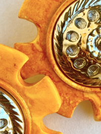 gold orange vintage earrings