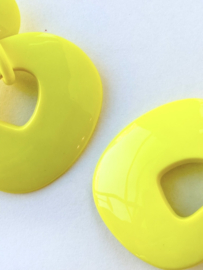 yellow disco earrings