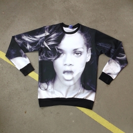Rihanna Smoke Photoprint Sweater