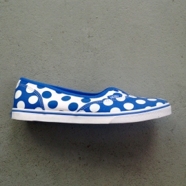 Vans Slip-on Blue/White Polkadot Size 40