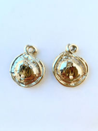 vintage gold 80s clip on