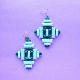 Blue Diamond Earrings by Nali