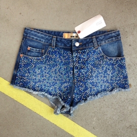 Sparkle denim short