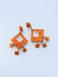 orange vintage earrings