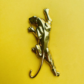 Gold leopard XL brooch