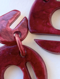 red vintage earrings