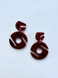 red vintage earrings