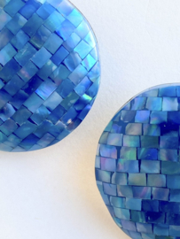 blue vintage clip on