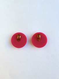 vintage 80s pink earrings