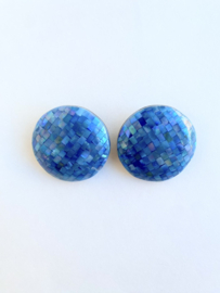 blue vintage clip on