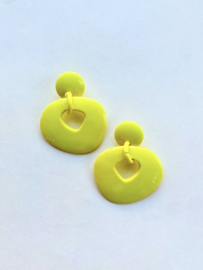 yellow disco earrings