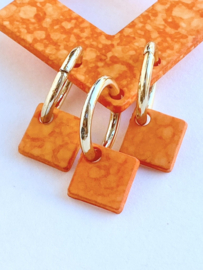 orange vintage earrings