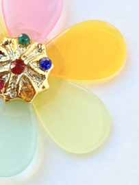 colorful flower clip on
