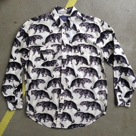 Leopard Longsleeve Shirt in Black and White
