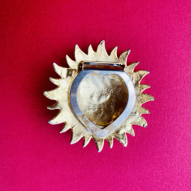 Gold Sun Scarf brooch