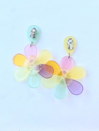 colorful flower clip on