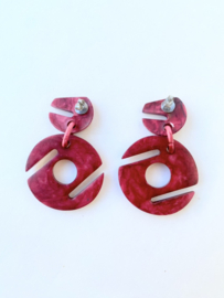 red vintage earrings