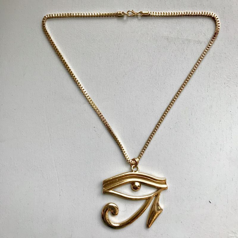 Eye Egyptian Goldtone Necklace