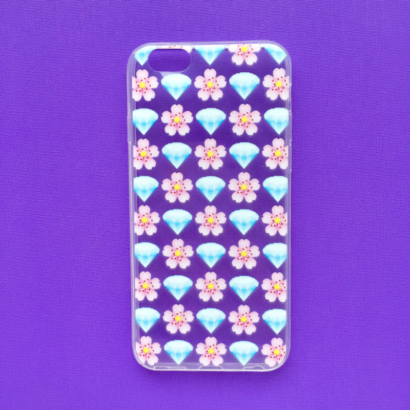 Diamonds and flowers Emoji Phonecase