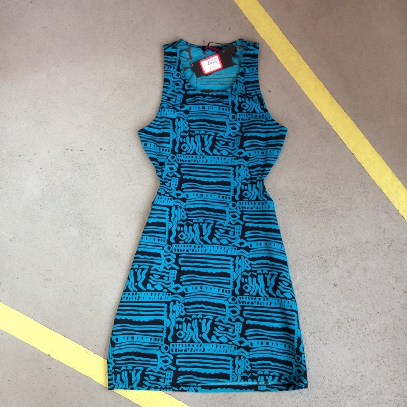Motel Rocks Tribal Print Blue dress