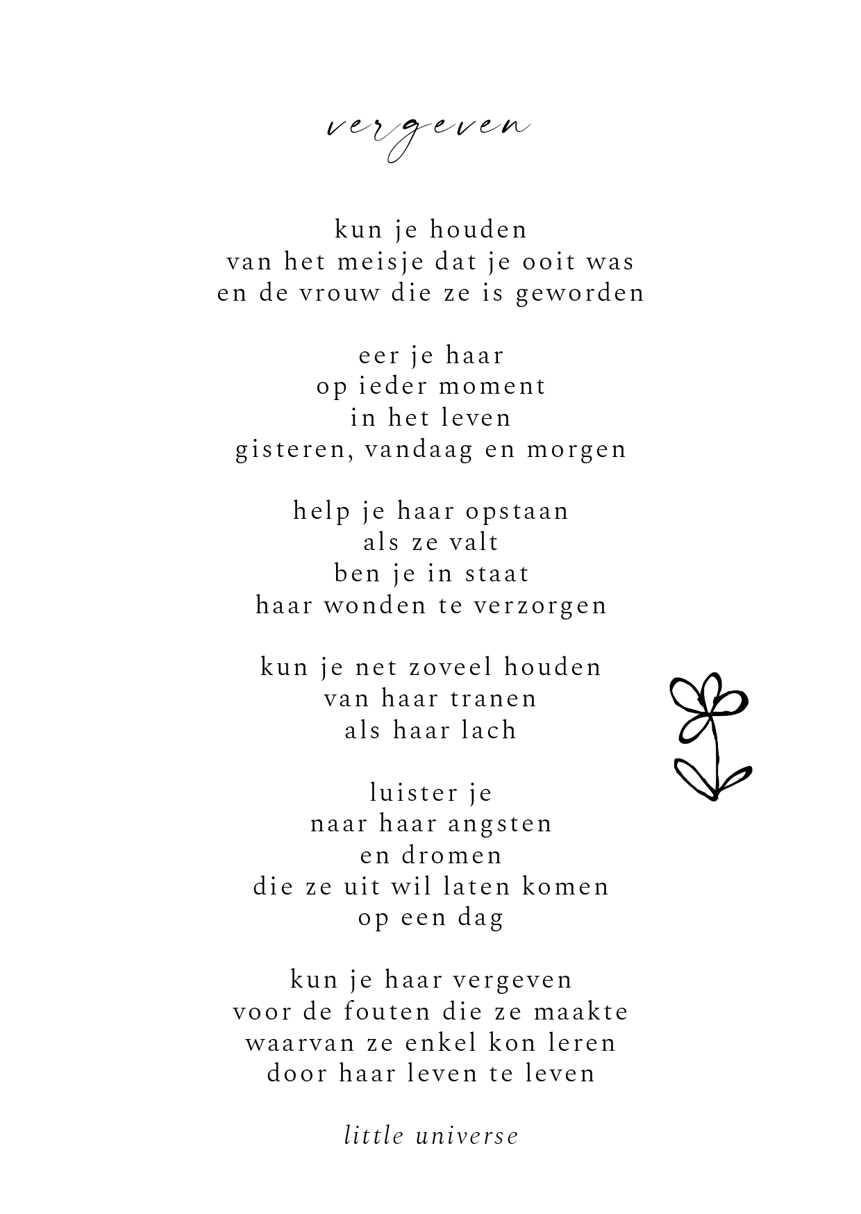Kaart  'Vergeven'