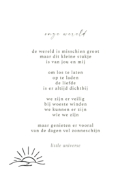 Kaart  'Onze wereld'
