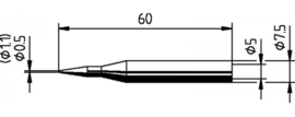 ERSA soldeerstift 172BD Ø 1,1 mm t.b.v. 25W soldeerbout 25S 24V of 230V