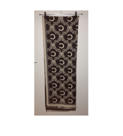 Luxe en heerlijke grote sjaal Zwart of Bruin - met hoefijzer design