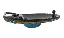 Losse buckle- goudkleurig met turquoise